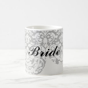 Taza De Café brote de damasco blanco y negro