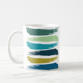 Taza De Café Brotes de pincel de color de agua