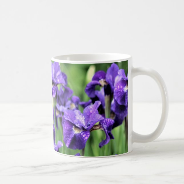 Taza De Café Brother de César siberiano azul violeta del iris (Derecha)