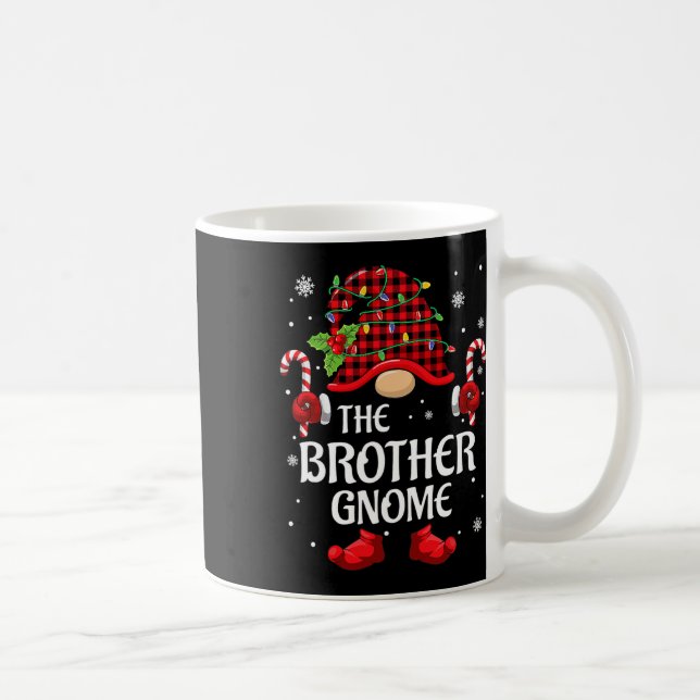 Taza De Café Brother Gnome Matching Christmas Pjs For Family  (Derecha)