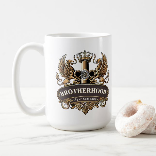 Taza De Café Brotherhood Cigar Company  (Con donut)