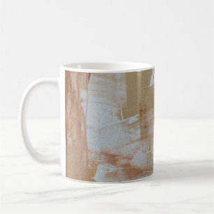 Taza De Café Brown and white abstract painting