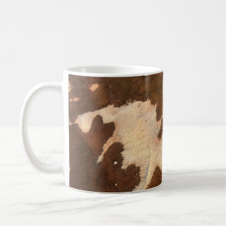 Taza De Café Brown and white floral textile