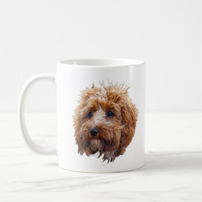 Taza De Café Brown Cockapoo Coffee Mug (Izquierda)