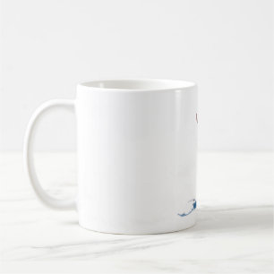 TAZA DE CAFÉ BROWN DEER ON WHITE BACKGROUND