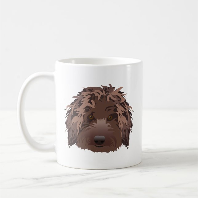 Taza De Café Brown Labradoodle (Izquierda)