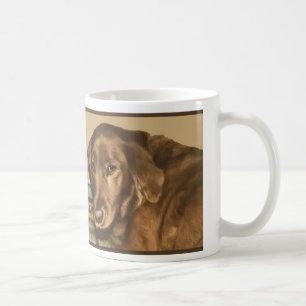 Taza De Café Brown observó el perro irlandés de oro