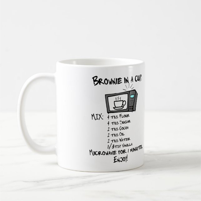 TAZA DE CAFÉ ¡BROWNIE EN UNA TAZA! (Izquierda)