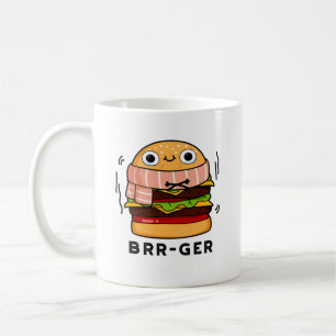 Taza De Café Brr-ger Funny Freezing Burger Pun