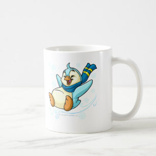 Taza De Café Bruce azul que resbala a través del hielo