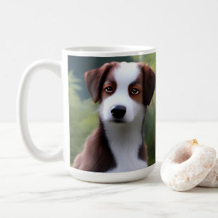 Taza De Café Bruce El Collie Puppy Fronterizo, Coffee Mug