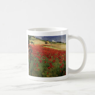 Taza De Café BRUCE, rojo de la amapola de las amapolas de