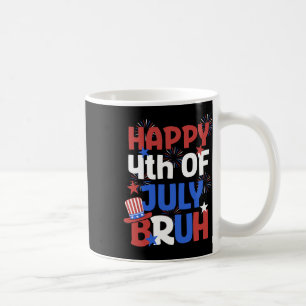 Taza De Café Bruh 4 De Julio Adolescentes Niños Bandera Estadou