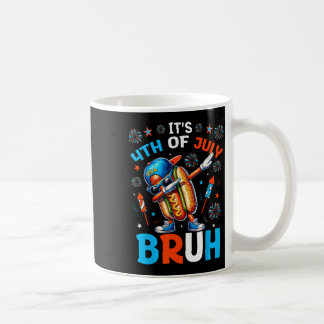 Taza De Café Bruh 4 De Julio Niños Hotdog Gracioso Cuarto De