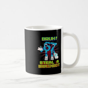 Taza De Café Bruh 67 Seis Siete 6-7 Divertido Meme de Brainrot 