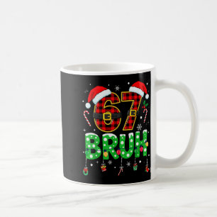 Taza De Café Bruh 67 Seis Siete 6 7 Meme Navidad Divertido Chic