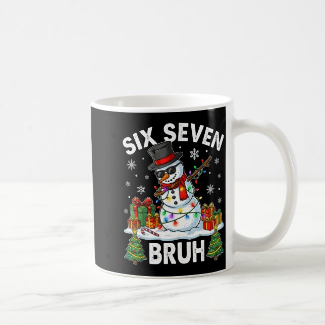 Taza De Café Bruh 67 Six Seven Snowman Dabbing Christmas 6 7 Bo (Derecha)