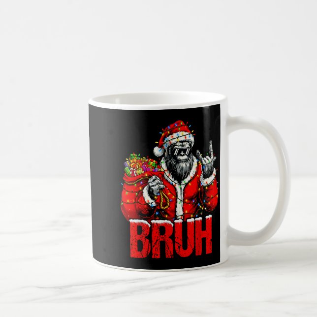 Taza De Café Bruh Bigfoot Christmas Funny Sasquatch Xmas For Me (Derecha)