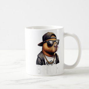 Taza De Café Bruh Capybara Sungles Boys Hombres Funny Capybara