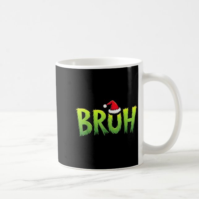 Taza De Café Bruh Christmas Kids Teens Boys Funny Christmas Hum (Derecha)