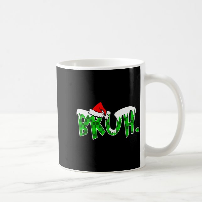 Taza De Café Bruh Christmas Kids Teens Boys Funny Christmas Hum (Derecha)