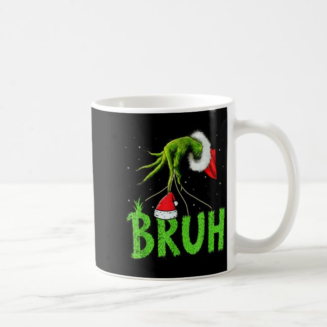 Taza De Café Bruh Christmas Kids Teens Boys Funny Christmas Hum (Derecha)
