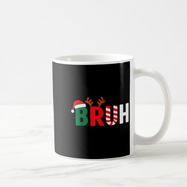 Taza De Café Bruh Christmas Kids Xmas Teens Boys Funny Christma (Derecha)