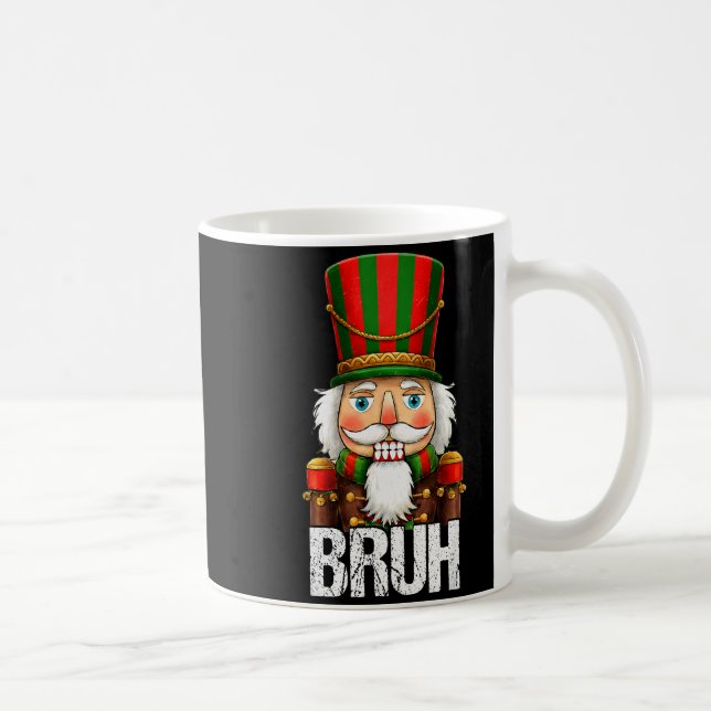Taza De Café Bruh Christmas Nutcracker Santa Claus Holiday Xmas (Derecha)