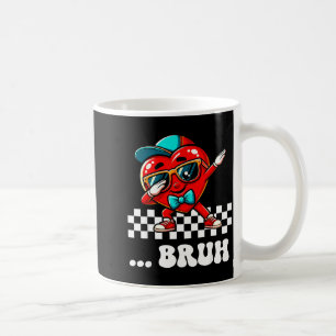Taza De Café Bruh Dabbing Corazón Meme Dicho Divertido Bro Niño