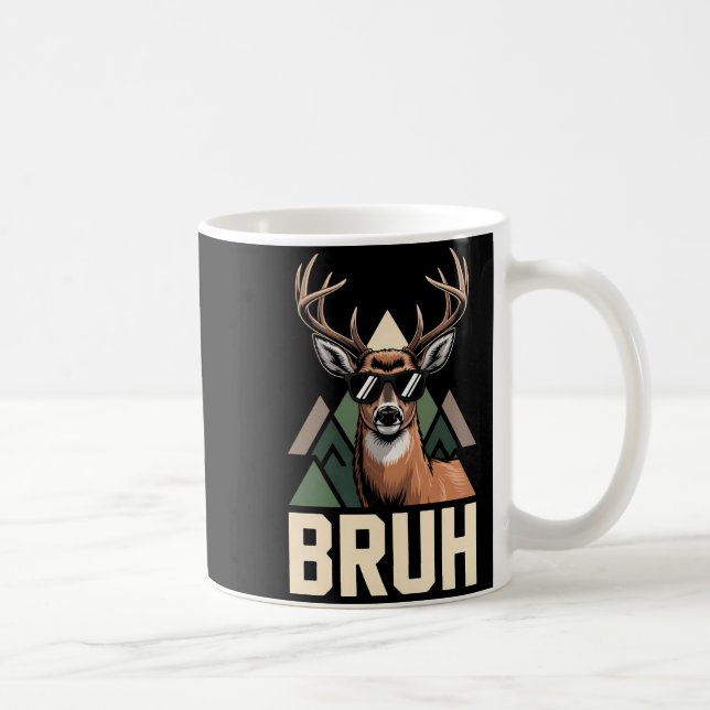 Taza De Café Bruh Deer Funny Deer Hunting Camo Hat Youth Kids S (Derecha)