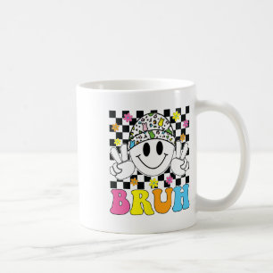 Taza De Café Bruh Easter Day Funny Bunny Eggs Groovy Smile Face