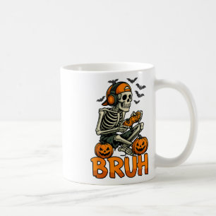 Taza De Café Bruh Halloween Niños Jugadores Mens Video de esque