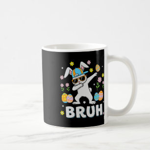 Taza De Café Bruh Meme Easter Day Gracioso Dabbing Bunny Eggys 