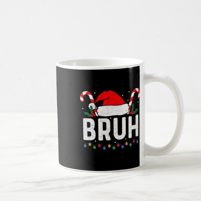 Taza De Café Bruh Navidades divertidos adolescentes niños niños (Derecha)