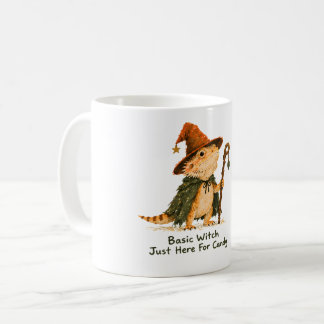 Taza De Café Bruja Básica Aquí Solo Por Dulces Dragón Barbudo
