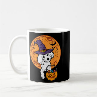 Taza De Café Bruja Caniche Luna Jack O Linterna Halloween Perro