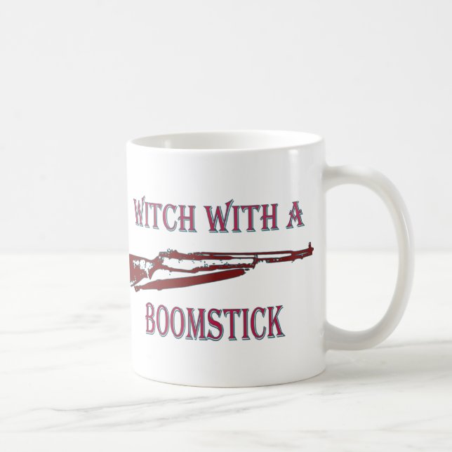 Taza De Café Bruja con bastón de boomstick 2 (Derecha)