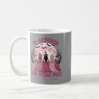 Taza De Café Bruja Conciencia del Cáncer de Mama