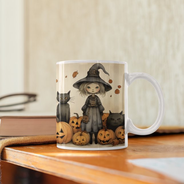 Taza De Café Bruja Cute Halloween 15 Mug (Cute Halloween Witch version 15 Mug
)