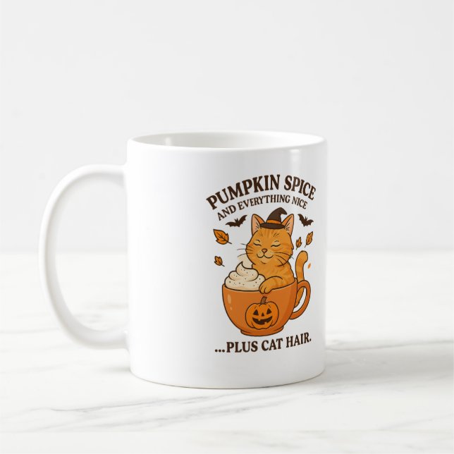 Taza De Café Bruja de gato jengibre - Diseño de Halloween lindo