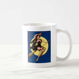Taza De Café Bruja de Halloween Chica Pin Up