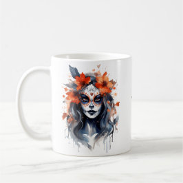 Taza De Café Bruja de mujer de Halloween, huella de agua