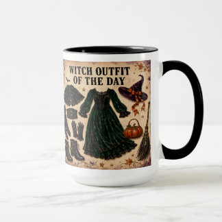 Taza de café bruja de otoño