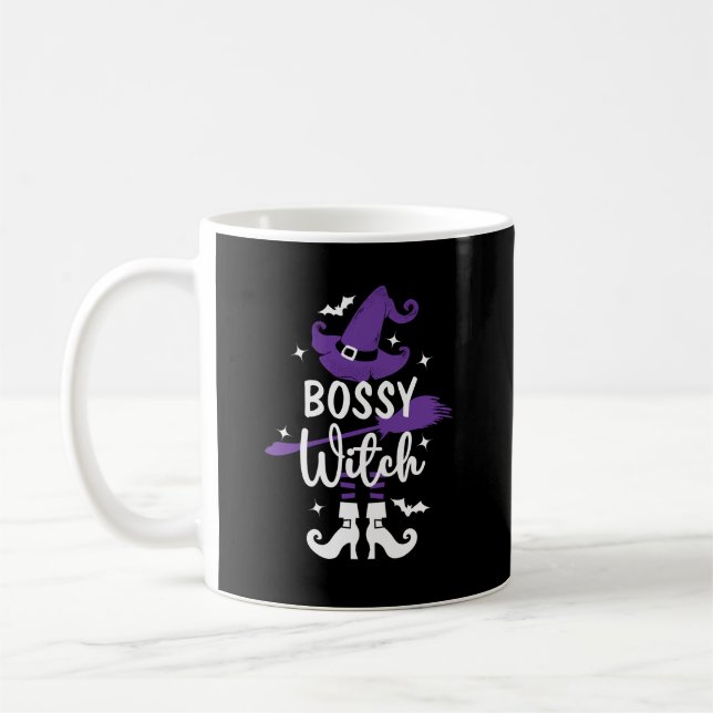 Taza De Café Bruja de personalizable Halloween (Izquierda)