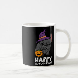 Taza De Café Bruja del bulldog Feliz Hurón O Ween Fun Perro de