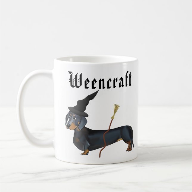 Taza De Café Bruja del Dachshund de Weencraft divertida (Izquierda)