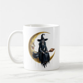 Taza De Café Bruja en la luna