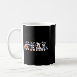 Taza De Café Bruja Fantasma Adorable Schnauzer Miniatura Hallow