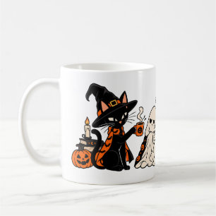 Taza De Café Bruja Gata Café Grumpy Fantasma Halloween