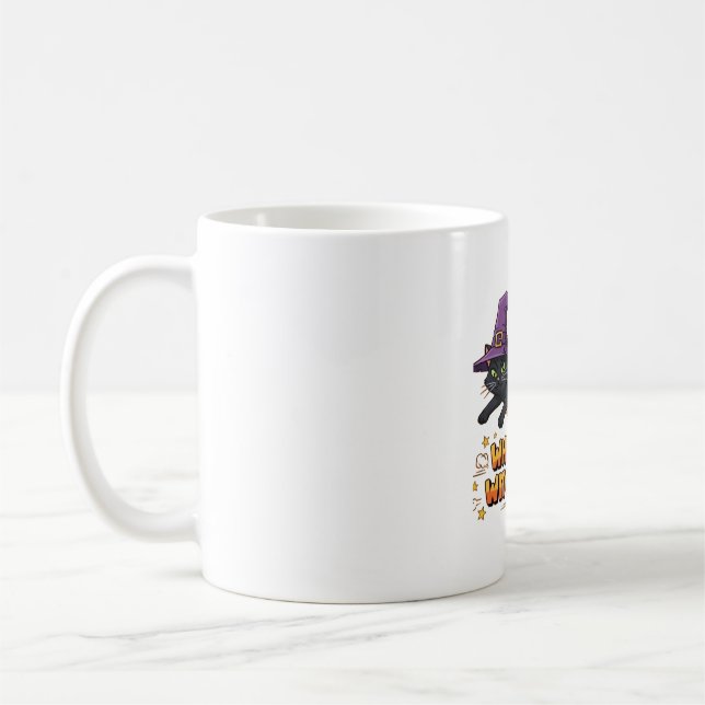 Taza De Café bruja gato negro Classic T-Shirt (Izquierda)